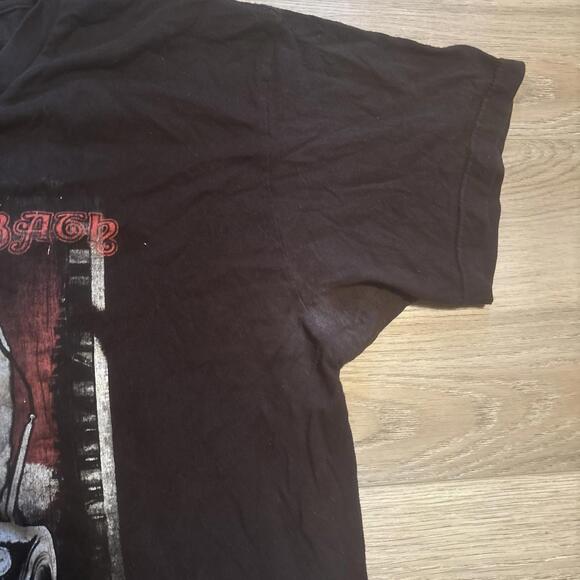 Black Sabbath Wicked World Skull Gas Mask T-Shirt L Rock Band Tee Black Cotton - Picture 4 of 5